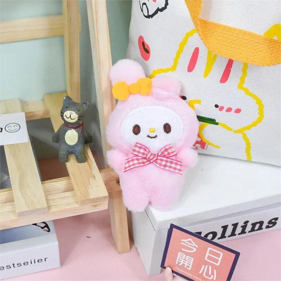 Kurdeleli Pembe Anime Fantasy Magic Melody Mini Peluş Anahtarlık