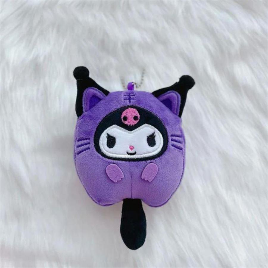 Lila Anime Kuromi Mini Peluş Anahtarlık