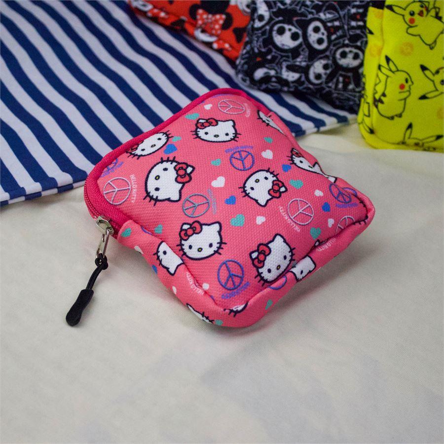 Pembe Hello Kitty Peace Kolaj Makyaj Çantası