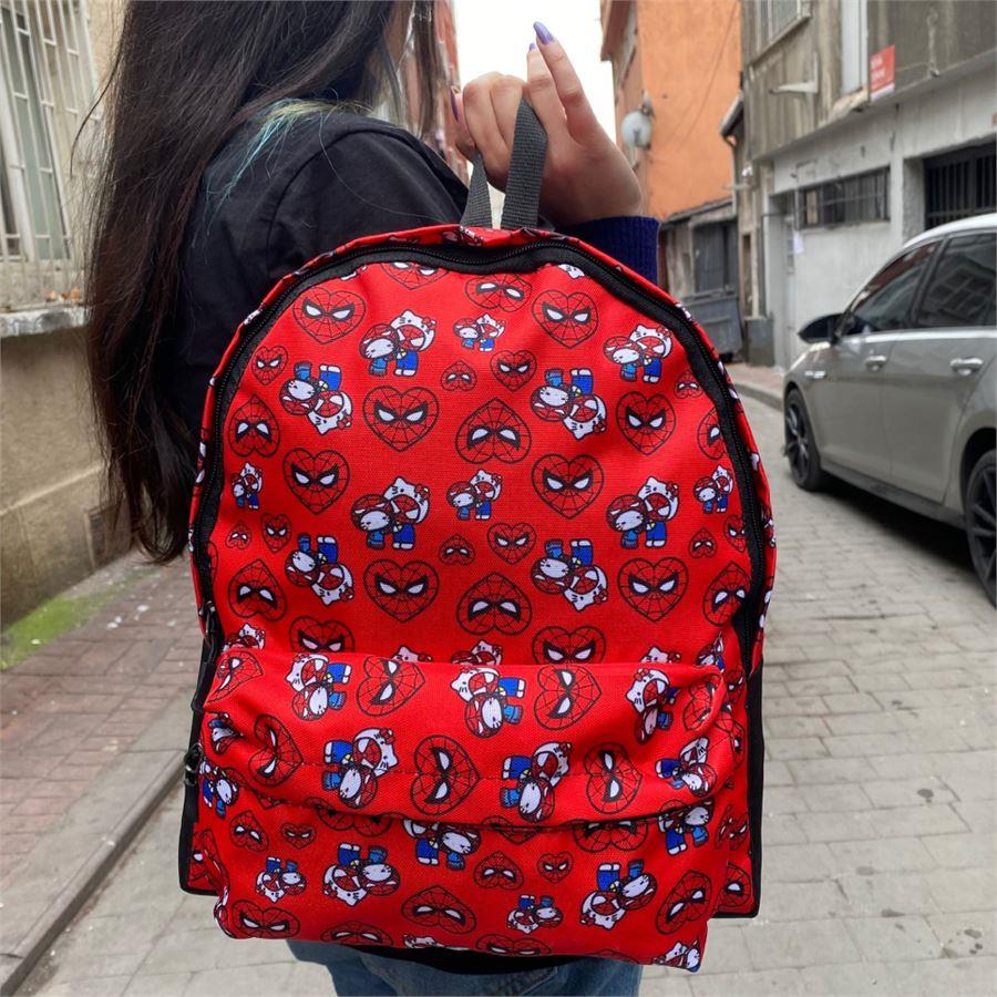 Spiderman - Hello Kitty Couple Okul Sırt Çantası