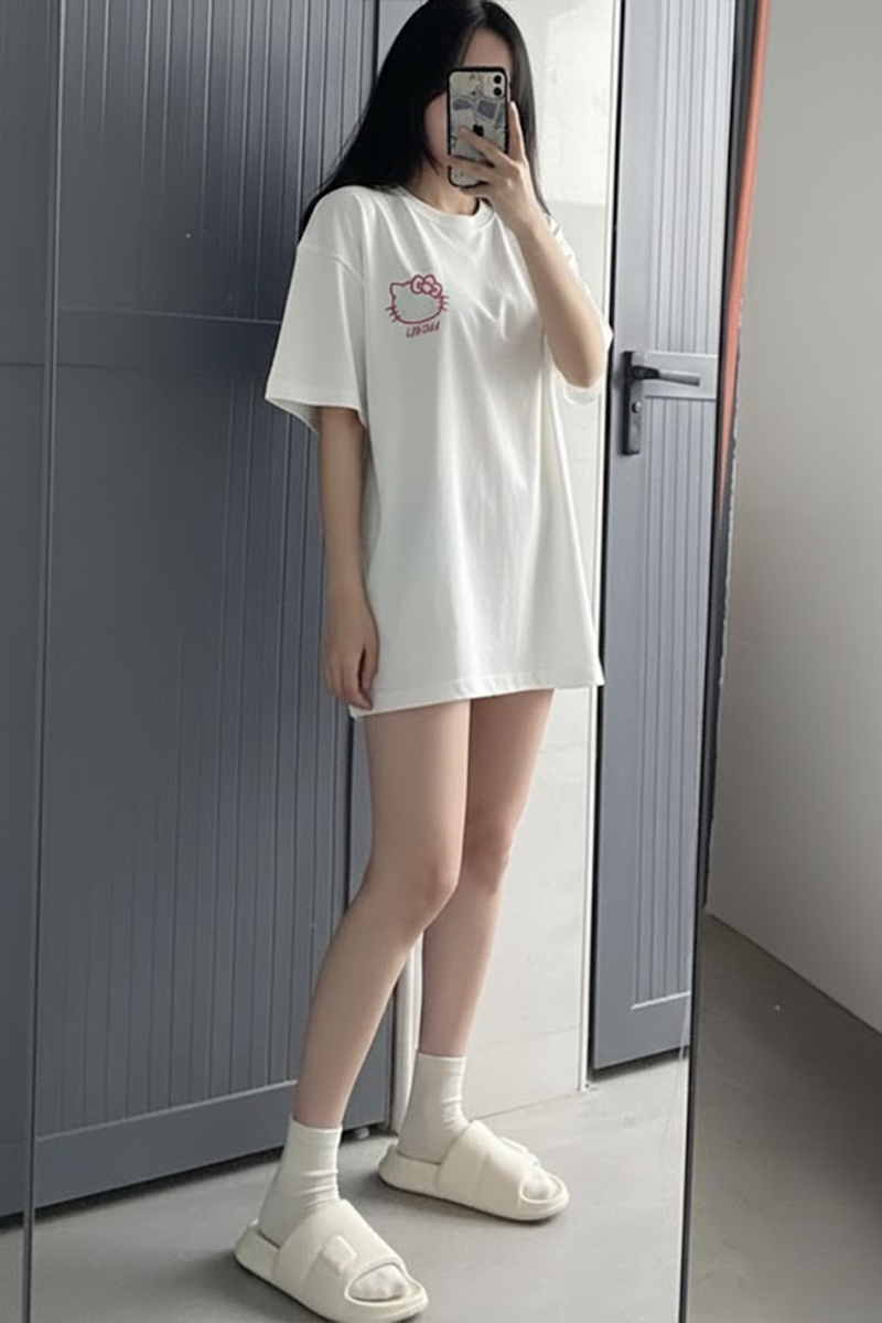 Beyaz Hello Kitty Labzaa Unisex T-Shirt 