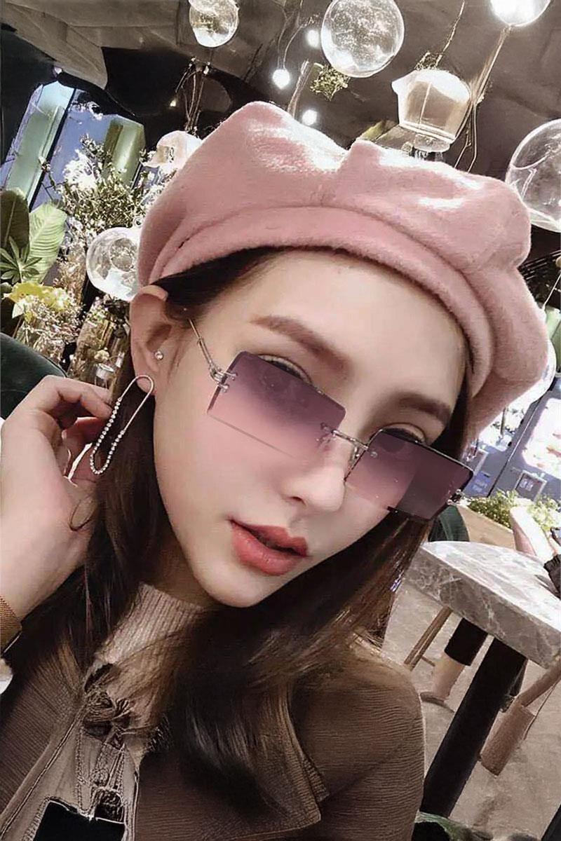 Çerçevesiz Fashion Style Degrade Camlı Güneş Gözlüğü