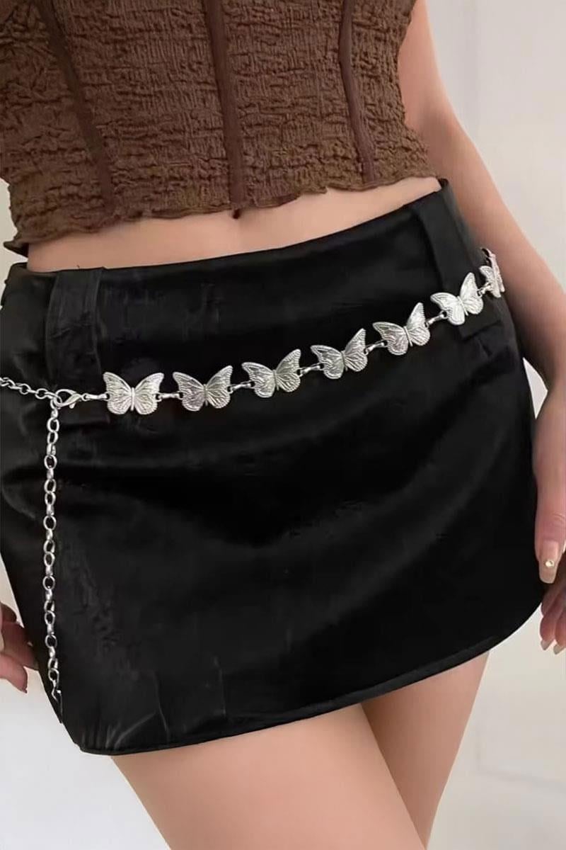 Silver Butterfly Halka Detaylı Bel Kemeri