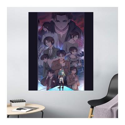 70 X 100 Cm Anime Attack On Titan Eren Jeager Duvar Halısı 