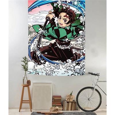 70 X 100 Cm Anime Kimetsu No Yaiba Tanjiro Duvar Halısı 