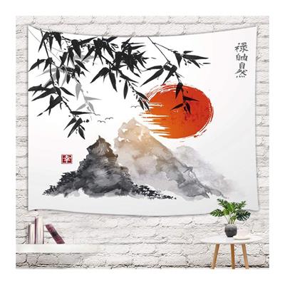 70 X 100 Cm Art Japanese İnk Sumi Duvar Halısı 
