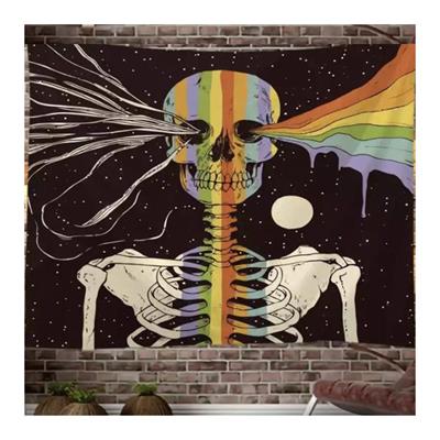 70 X 100 Cm Rainbow Skull Duvar Halısı 