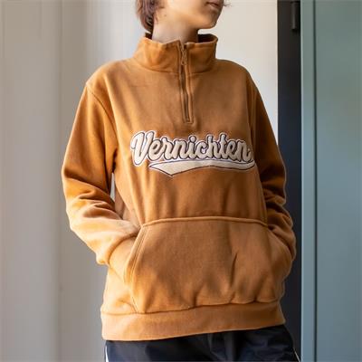 Açık Kahverengi Vennichten Balıkçı Yaka Yarım Fermuarlı Unisex Polar