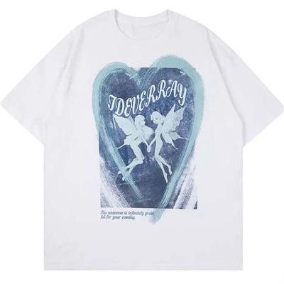 Aesthetic Angel Girls Beyaz Unisex T-Shirt