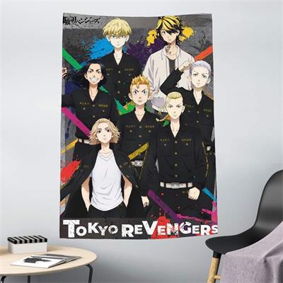 Anime 70 X 100 Cm Tokyo Revengers All Characters Duvar Halısı 