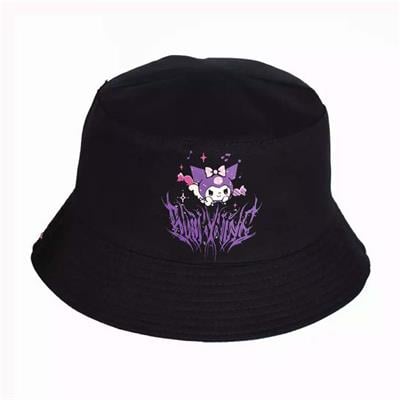 Anime Harajuku Kuromi Gotik Bucket Şapka