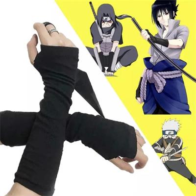 Anime Naruto Düz Siyah İkili Kolluk