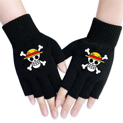 Anime One Piece - Logo Kesik Parmak Unisex Eldiven