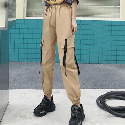 Bej Harajuku Kargo Pantolon