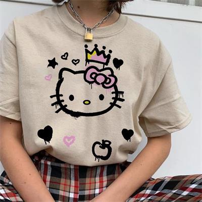 Bej Hello Kitty Graffiti Unisex T-Shirt