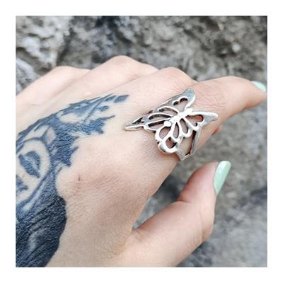 Butterfly Silver Ayarlanabilir Yüzük 