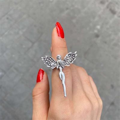 Fairy Girl Dotted Wings Yüzük 