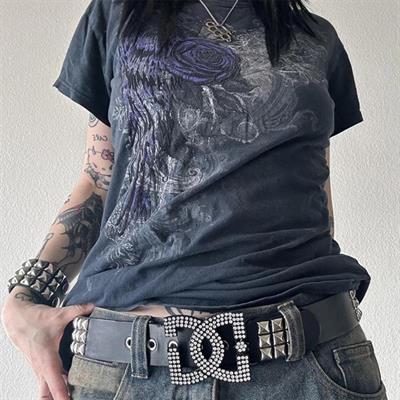 Füme Purple Rose Gothic Cyber Grunge Unisex T-shirt