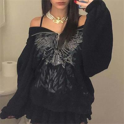 Harajuku Butterfly Fairycore Kapüşonlu Unisex Hırka 