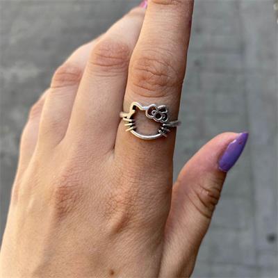 Hello Kitty Face Çerçeve Yüzük