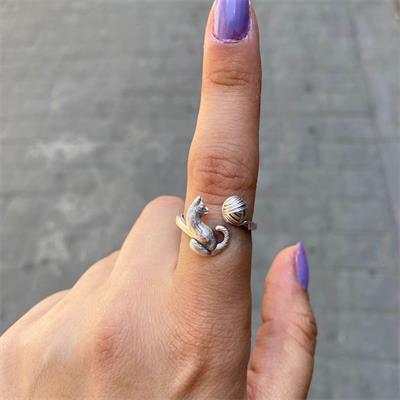 İp Yumaklı Kedi Yüzük