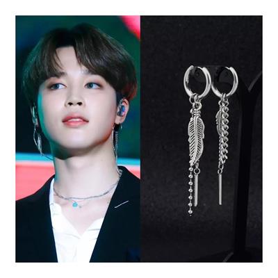 K-Pop Jimin Metal Tüylü Tek Küpe