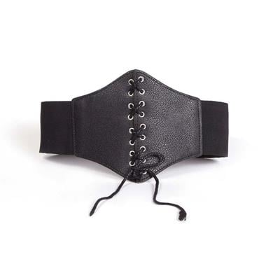 Kadın Siyah Lastikli Korse Kemer