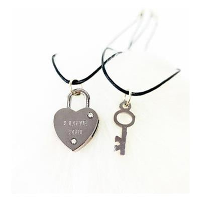 Kalpli Asma Kilit Ve Anahtar Çift Kolye