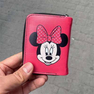 Kırmızı Minnie Mouse Face Kısa Cüzdan