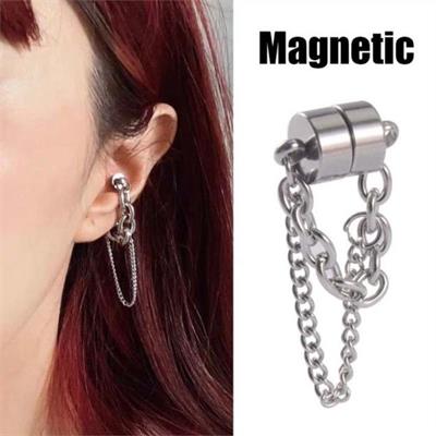 Mıknatıslı Çift Zincir Küpe