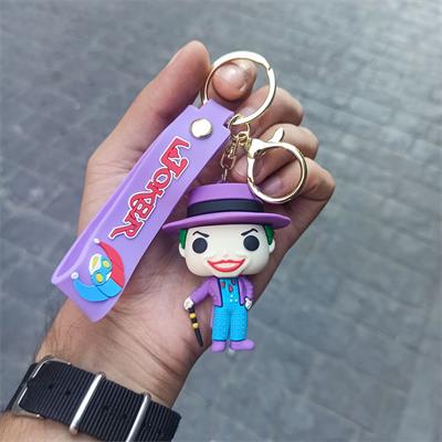 Mor DC Joker - Retro Silikon Anahtarlık