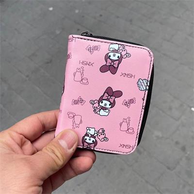 Pembe Anime Fantasy Magic Melody Xnsh Kolaj Kısa Cüzdan