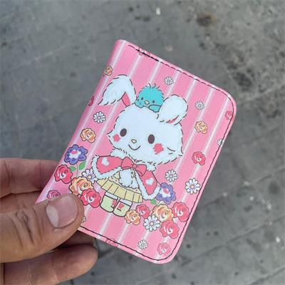 Pembe Flower Rabbit Kısa Cüzdan
