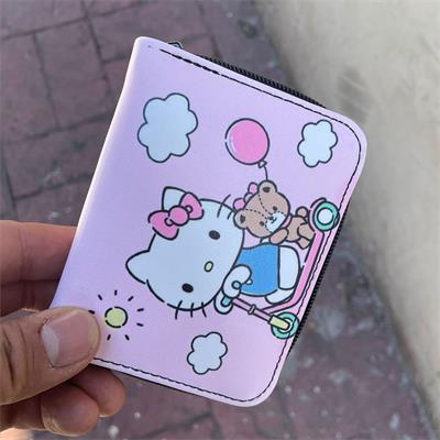 Pembe Hello Kitty - Teddy Scooter Kısa Cüzdan