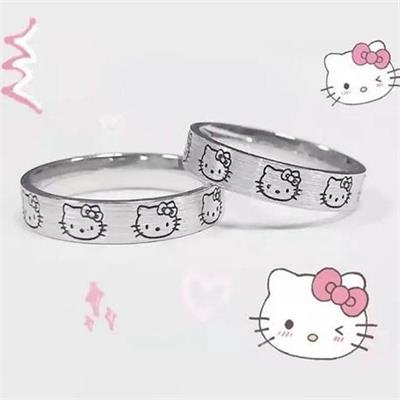 Silver Basic Hello Kitty Yüzük