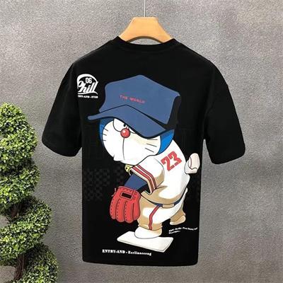 Siyah Anime Doraemon - Baseball Unisex T-Shirt