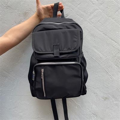 Siyah - Siyah Dört Gözlü Suluk Bölmeli Sırt Çantası