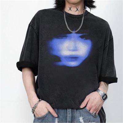 Siyah Halogen Blue Face Unisex T-Shirt