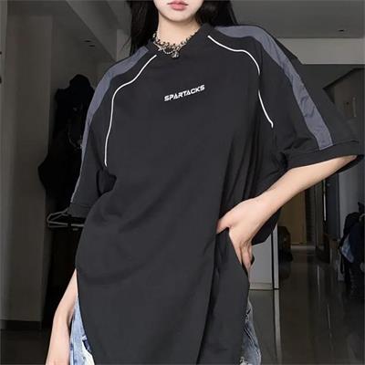 Siyah Spartacks Retro Şeritli Unisex T-Shirt