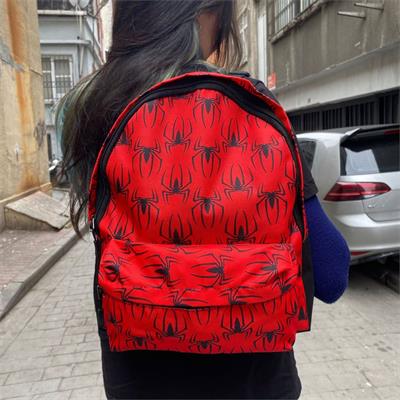 Spiderman Kırmızı Logo Okul Sırt Çantası