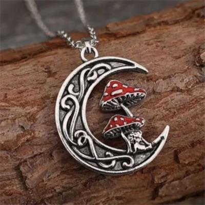 Twin Mushroom In The Moon Kolye