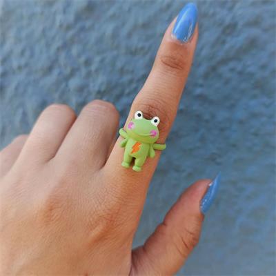 Yıldırım Detaylı Kurbağa Yüzük