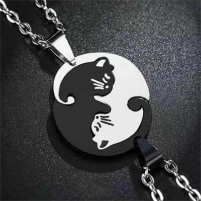 Ying Yang Cat Çift Kolye