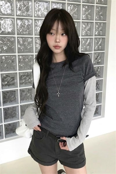 Antrasit Gri Kollu Y2K Unisex Sweatshirt