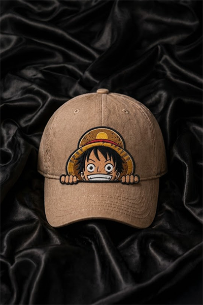 Bej Anime One Piece Baseball Şapka