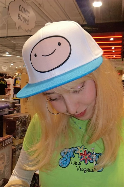 Beyaz Adventure Time Finn Baseball Şapka