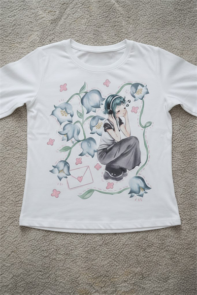 Beyaz Girl İn Flowers Gotik Grunge Y2K Uzun Kollu Crop 