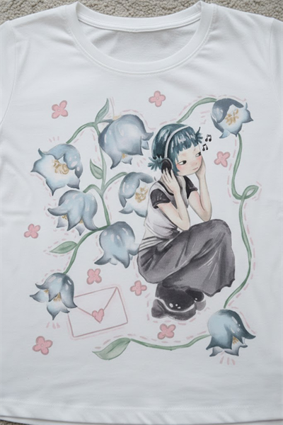 Beyaz Girl İn Flowers Gotik Grunge Y2K Uzun Kollu Crop 