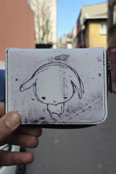 Beyaz Maikos Sadness Kısa Cüzdan