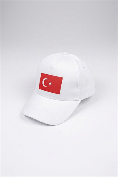 Beyaz Türk Bayrağı Baseball Şapka